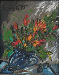 Untitled by F. N. Souza, Oil on canvas, sold Sep 2025