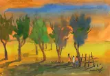 Untitled by Gopal Ghose, Gouache on paper, sold May 2025