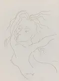 Untitled by Ghulam Rasool Santosh, 1966, Pen and ink on paper, sold May 2025