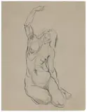 Untitled by K. K. Hebbar, Pencil on paper, sold May 2025