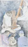 Untitled by Krishen Khanna, Mixed media on paper, sold May 2025