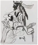 Untitled by K. G. Subramanyan, Ink on paper, sold May 2025