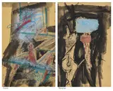 Untitled by Ram Kumar, 1971, Ink, wax and pastel on paper, sold May 2025