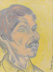 Untitled by Surendran Nair, Pastel on paper, sold May 2025
