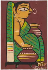 Untitled (Gopini) by Jamini Roy, Gouache on card laid on board, sold Jun 2025