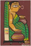 Untitled (Gopini) by Jamini Roy, Gouache on card laid on board, sold Jun 2025