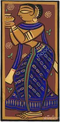 Untitled (Gopini) by Jamini Roy, Gouache on card laid on board, sold Jun 2025