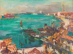 Untitled (Venice) by Walter Langhammer, Oil on canvas, sold Jun 2025