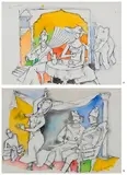 Untitled by M. F. Husain, Watercolour on paper, sold Jun 2025