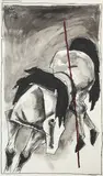 Untitled by M. F. Husain, Oil on canvas, offered Jun 2025