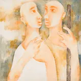 Untitled by Haku Shah, Oil on canvas, sold Jun 2025