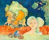 Untitled by Sakti Burman, Oil on canvas, offered Jun 2025
