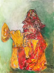 Bandwalla by Krishen Khanna, Oil on canvas, sold Jun 2025