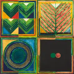 Germination by S. H. Raza, Acrylic and aquatint on paper, sold Jun 2025
