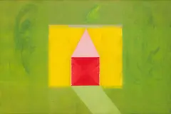 Colour Geometry of Space by Jagdish Swaminathan, Oil on canvas, sold Jun 2025
