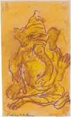 Untitled by Krishen Khanna, Pastel on paper pasted on mount board, sold Jun 2025