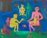 Untitled by Madhvi Parekh, Oil on canvas board, sold Jun 2025