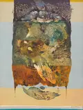 Untitled by Bimal Dasgupta, Acrylic on canvas, sold Jun 2025