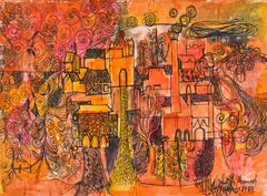 Untitled by Avinash Chandra, 1959, Ink and marker on tracing paper pasted on mount board, sold Jun 2025