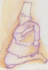 Untitled by Krishen Khanna, Watercolour and pastel on paper, offered Jun 2025
