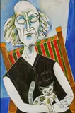 Self Portrait by Paritosh Sen, Acrylic on canvas, offered Jun 2025
