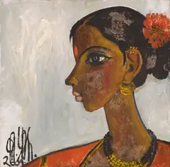 Untitled by B. Prabha, Oil on canvas, sold Jun 2025