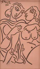 Untitled by George Keyt, Acrylic on canvas, offered Jun 2025
