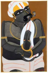 Untitled by Thota Vaikuntam, Acrylic on paper, sold Jun 2025