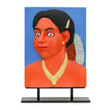 Untitled by Ravinder Reddy, Bas-relief in painted bronze, sold Jun 2025