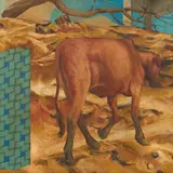 Calf by Sudhir Patwardhan, Oil on canvas, sold Jun 2025
