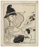 Versity Scream No 2 ----------- Help! by Gaganendranath Tagore, 1921, Ink on paper, sold Feb 2025