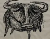 Untitled by Rabin Mondal, Pen and ink on paper, sold Feb 2025