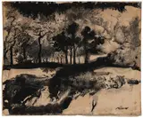 Untitled by Paritosh Sen, Ink on paper pasted on card, sold Feb 2025