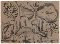 Untitled by Binode Behari Mukherjee, Ink on paper, sold Feb 2025