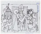 Untitled by Biplab Biswas, Marker on paper, sold Feb 2025