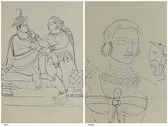 Untitled by F. N. Souza, Pen and ink on paper, sold Feb 2025