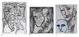Untitled by M. Sivanesan, Mixed media on printed paper, offered Feb 2025