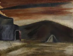 Untitled (Landscape - III) by Atul Dodiya, 2018, Oil on canvas, sold Feb 2025