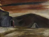Untitled (Landscape - III) by Atul Dodiya, 2018, Oil on canvas, sold Feb 2025