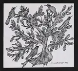 Untitled (Gond Art) by Jangarh Singh Shyam, 1996, Ink on paper pasted on mount board, sold Feb 2025