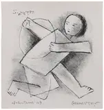 Untitled by Somnath Hore, Lithograph on paper, sold Feb 2025