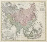 Asia Secundum Legitimas Projectionis Stereographicae Regulas et Juxta Recentissimas Observationes by Johann Matthias Hase, Original hand-coloured copper engraving on paper, sold Feb 2025