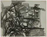 Untitled by Ram Kumar, Ink on paper pasted on mount board, sold Feb 2025