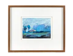 Untitled by Jian Wang, Oil on Masonite Board Painting. Verso Titled, offered Aug 2025