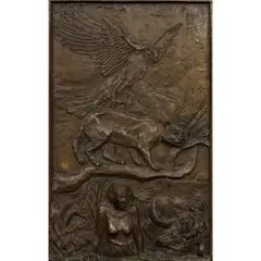 Artemis by John Nelson Battenberg, 2005, bronze relief plaque, sold Dec 2025