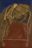 Bull on Rickshaw by Tyeb Mehta, Oil on board, sold Aug 2023