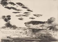 A Set of Four Drawings by Vivan Sundaram, Charcoal on paper, sold Aug 2023