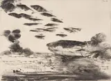 A Set of Four Drawings by Vivan Sundaram, Charcoal on paper, sold Aug 2023