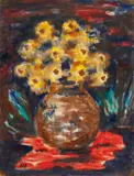 Untitled (Still Life) by Krishnaji Howlaji, Oil on paper, sold Aug 2023