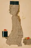 Untitled by Nandalal Bose, Collage on card, sold Dec 2023